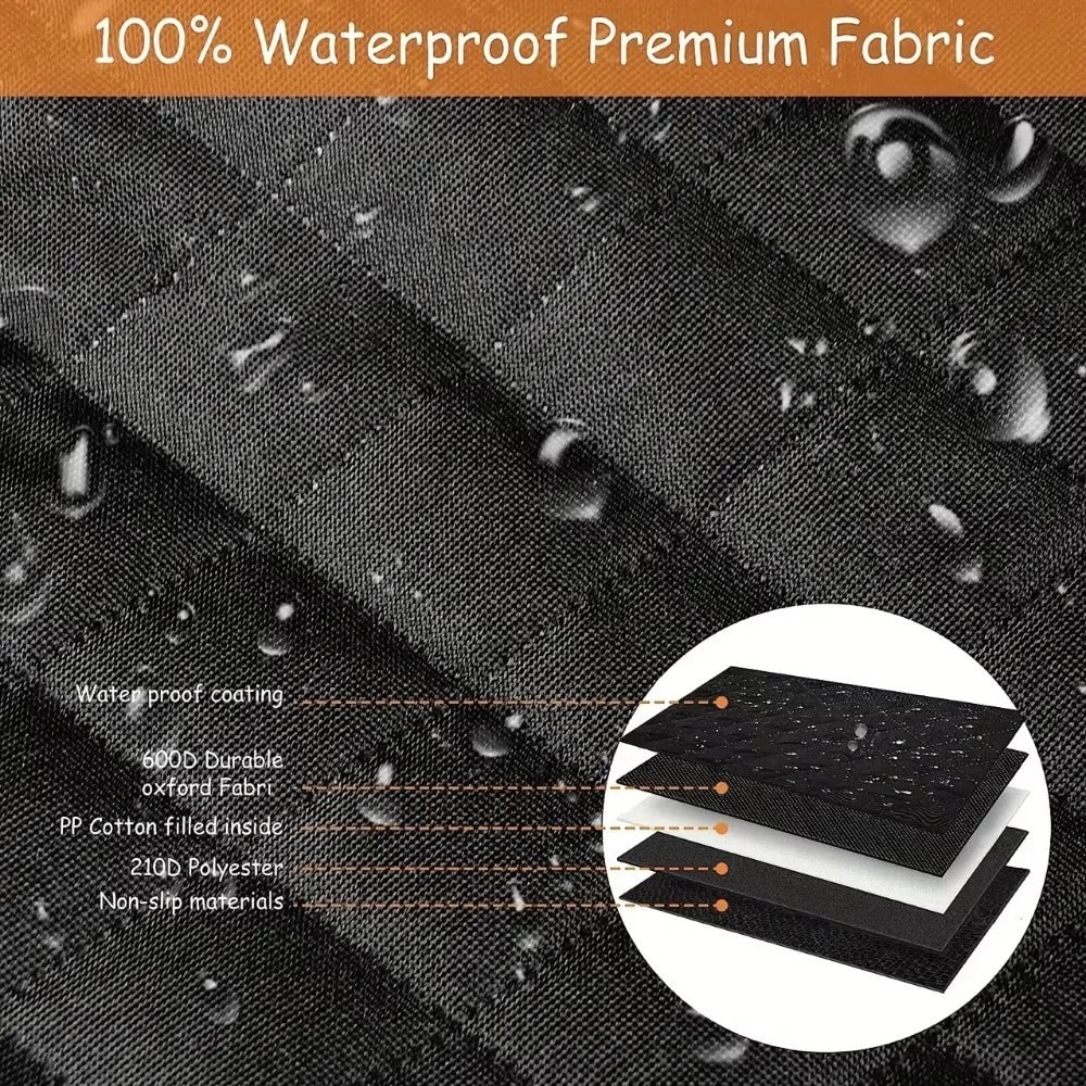 Waterproof SUV dog seat cover installed in a boot