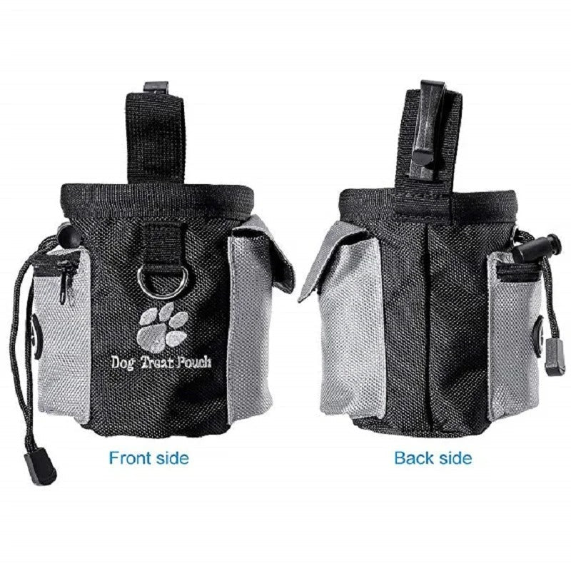 Portable treat bag clipped to a belt