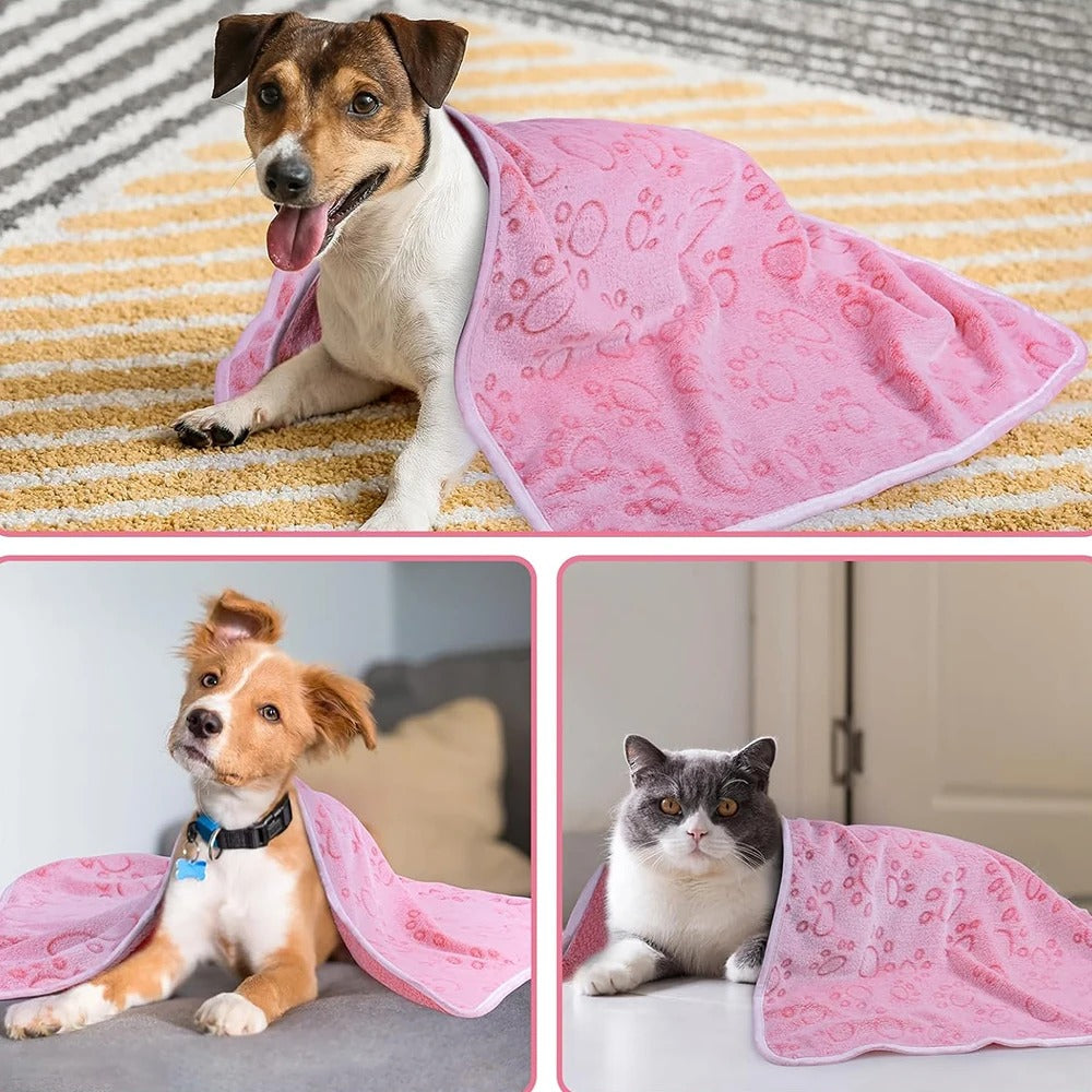 Soft texture of the plush pet blanket