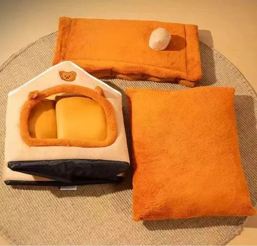 CozyPaw pet house folded flat for storage