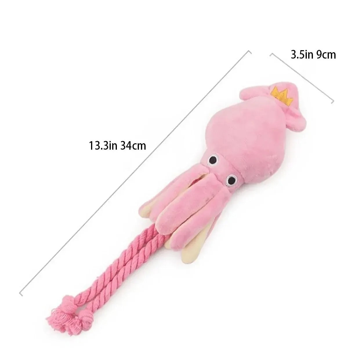 Octopus plush rope dog toy dimensions