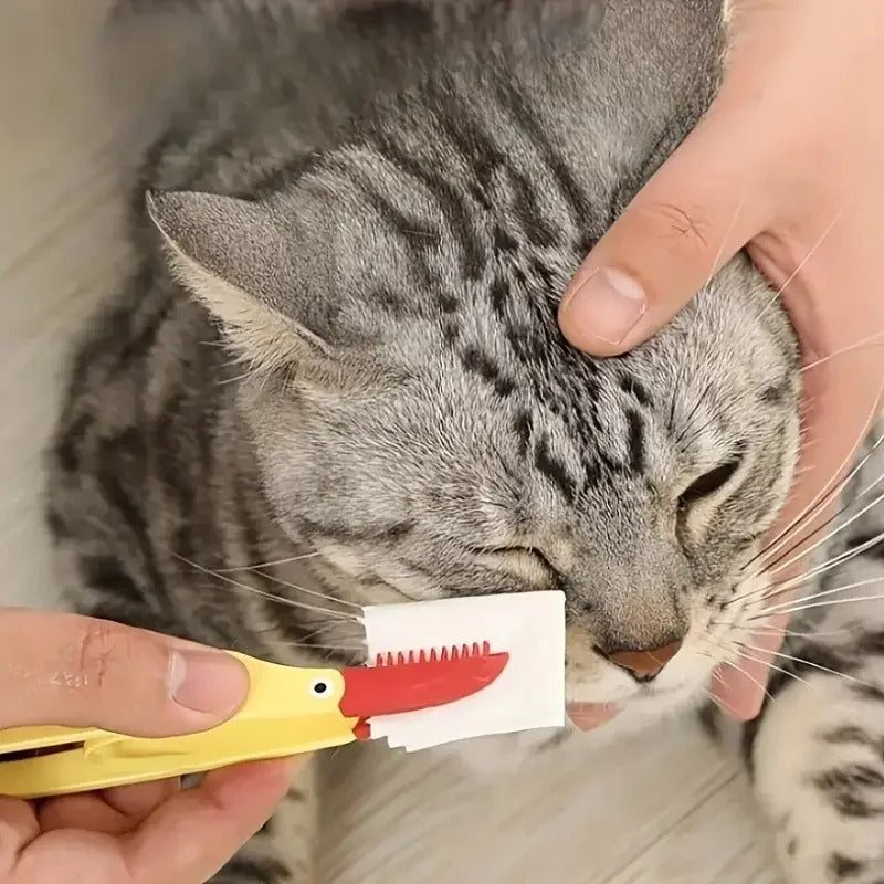 Pet tear stain removal comb shown in all colours