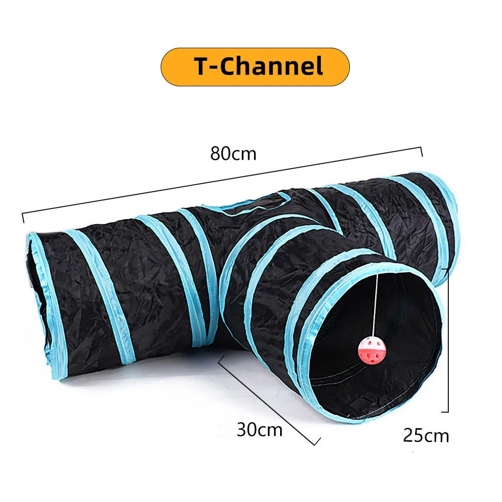 Breathable mesh window on the cat tunnel