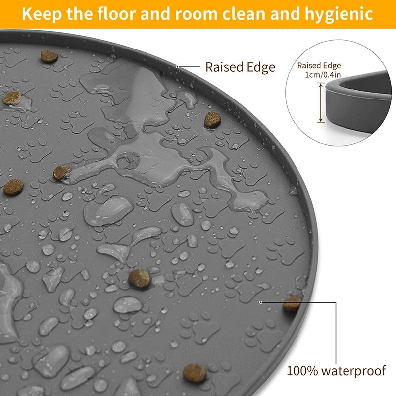 CleanFeast waterproof mat catching water spills