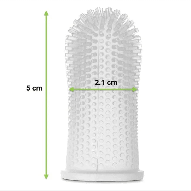 Finger toothbrush in pink