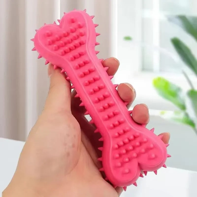 Soft rubber bone dog chew toy dimensions