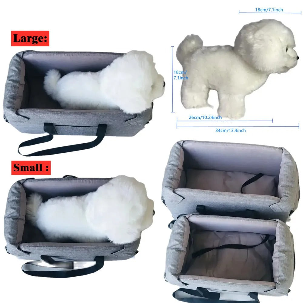 Washable cover on the dog car seat bed