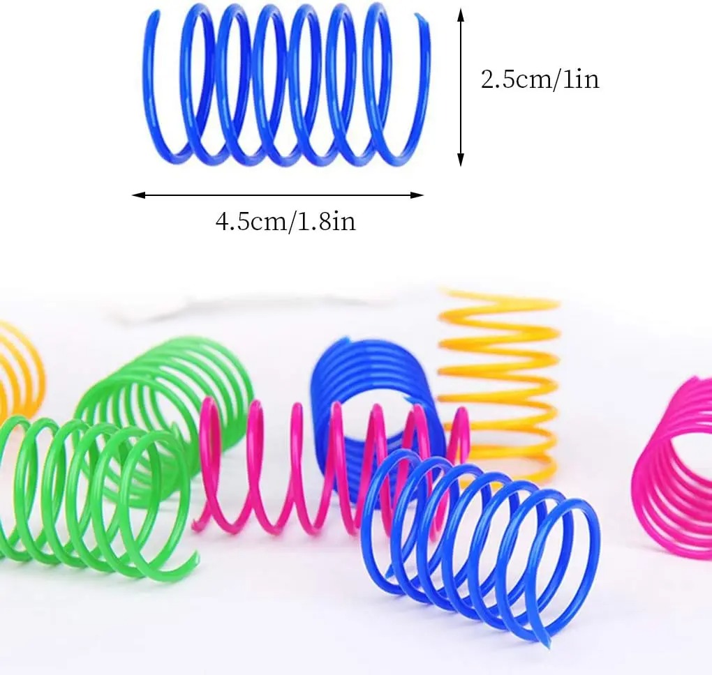 Cat spiral toys in assorted bright colours