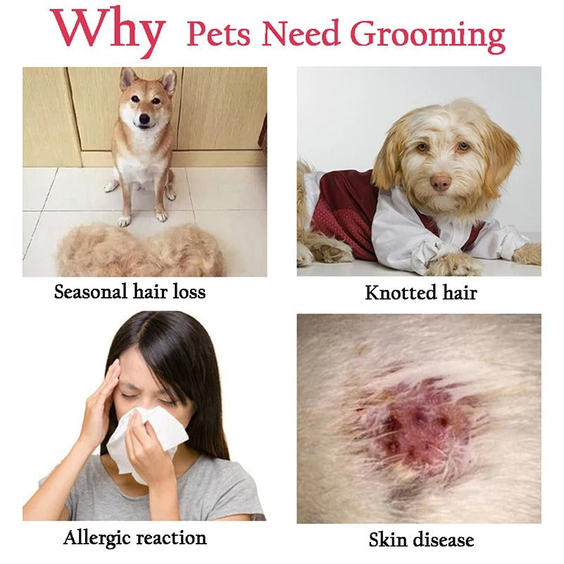 Professional pet de-shedding brush both colours