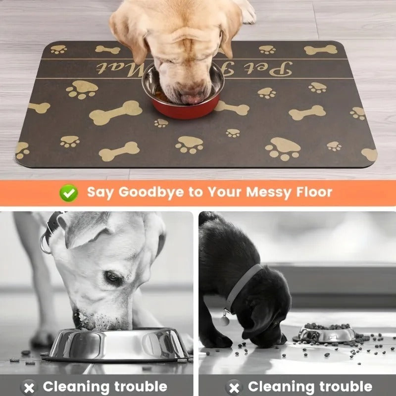 Quick-dry pet placemat in grey