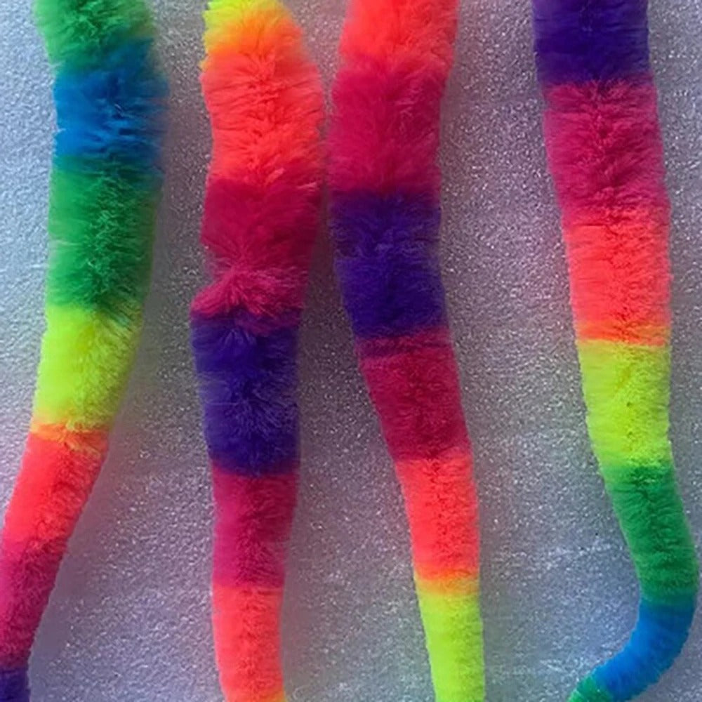 Fluffy-tail tickle ball cat toy