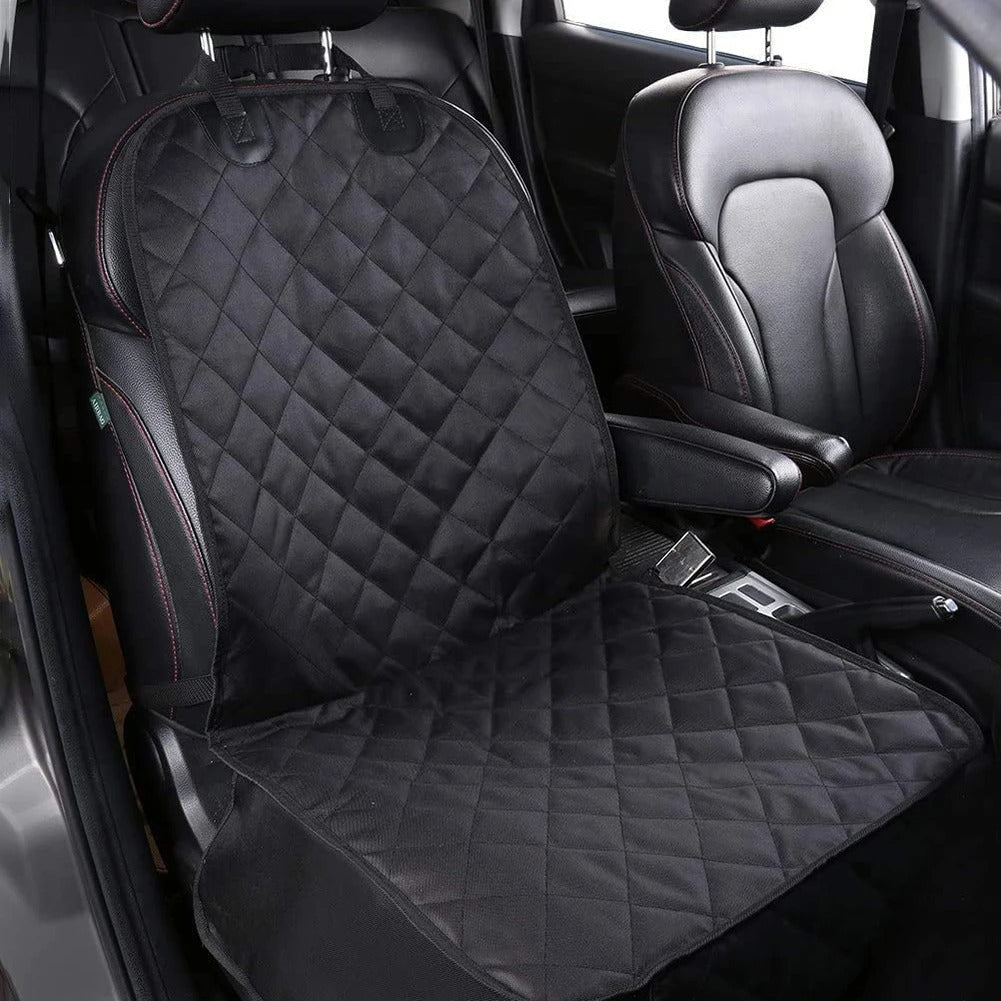 Waterproof pet back seat protector fitted in a car