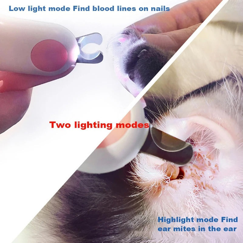 Stainless steel blades on the pet nail clippers