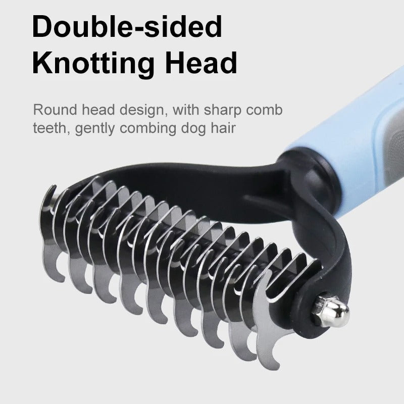 Dog grooming brush in pink