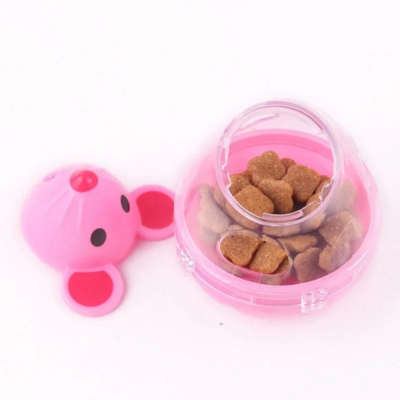 MouseRoll cat toy in white and pink