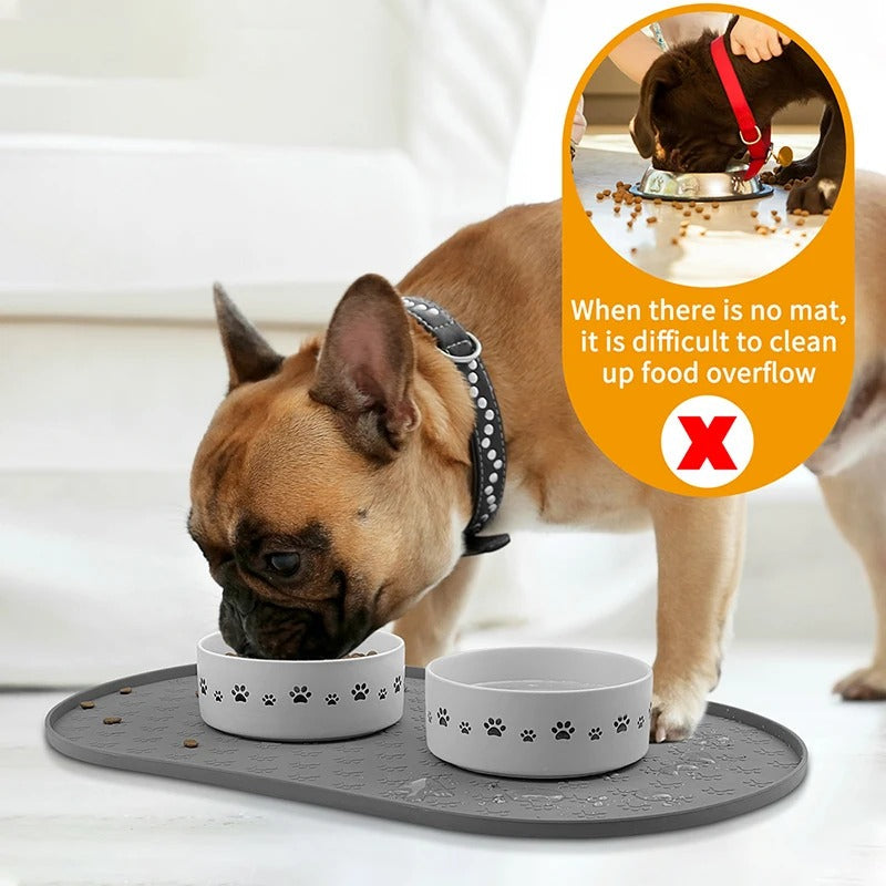 CleanFeast waterproof pet bowl mat