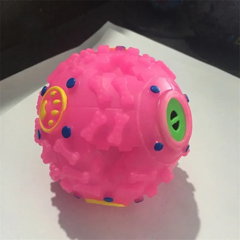 Treat dispensing ball in blue