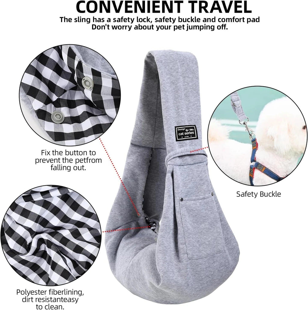 Cushioned straps of the cotton dog carrier