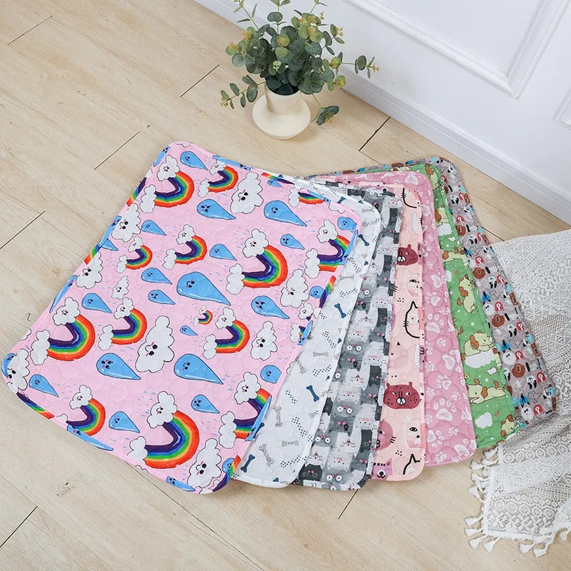 Washable pee pad in use during puppy training