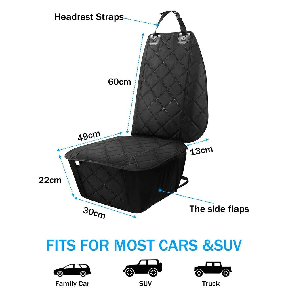 Back seat protector shielding car upholstery