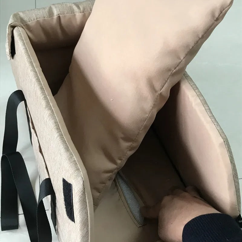 Dog car seat bed in grey