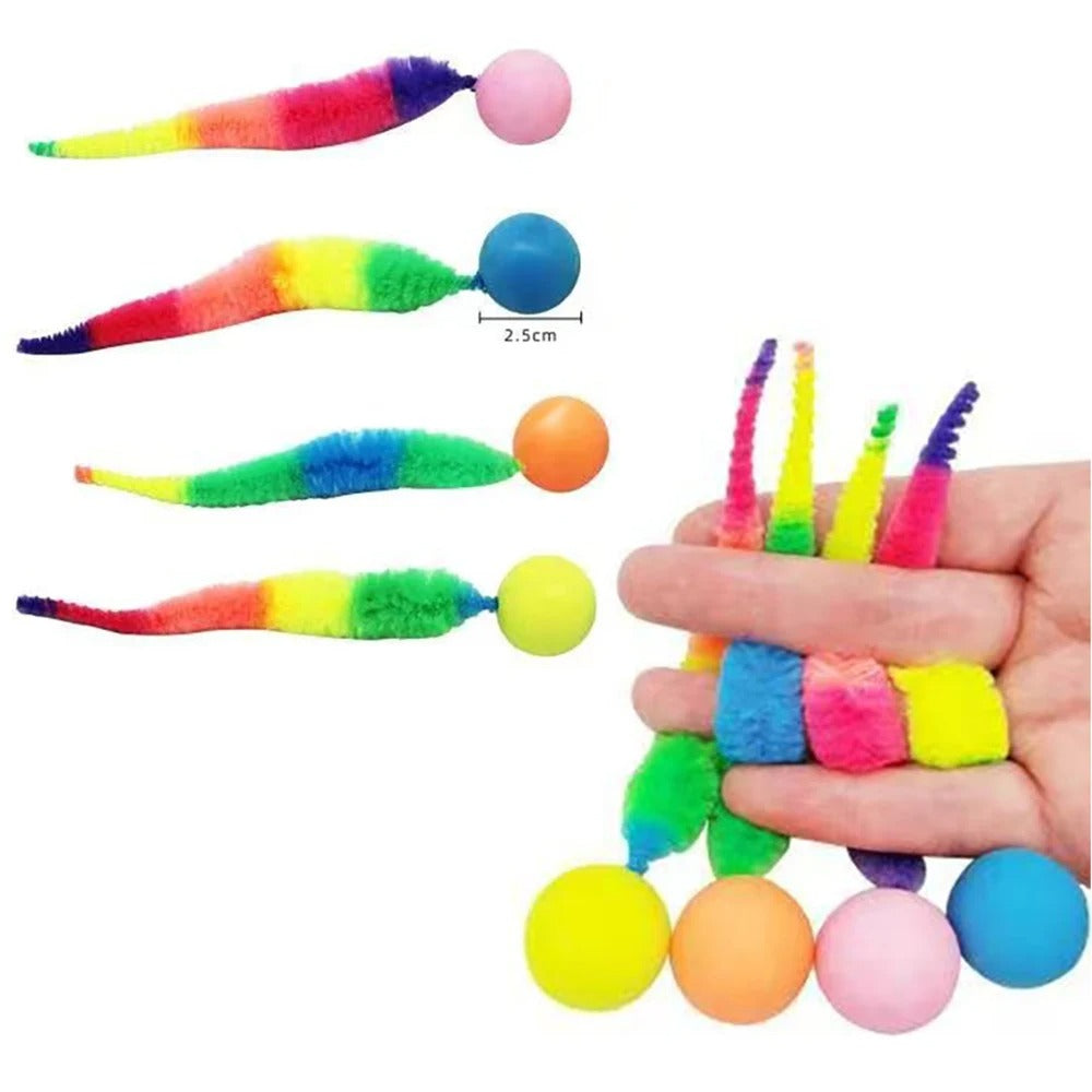 Tickle ball cat toy solid colour