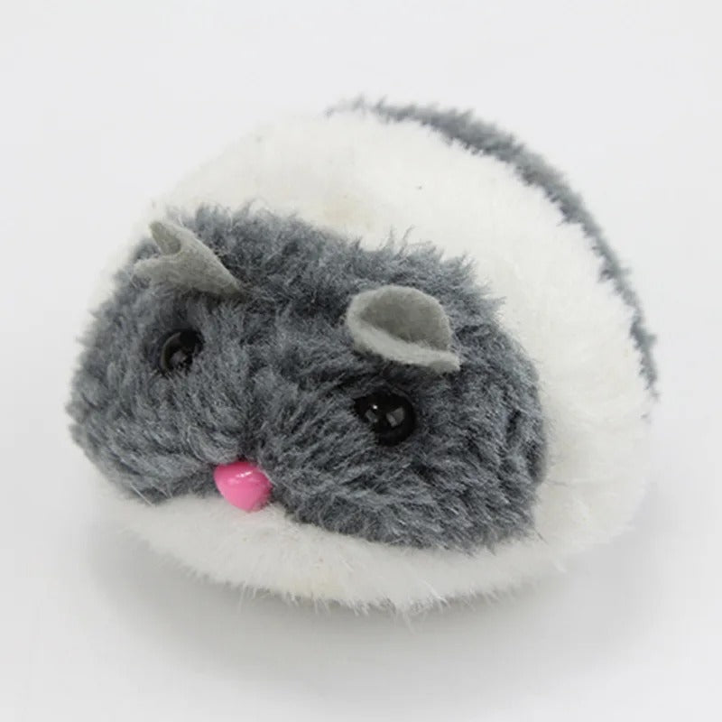 Close-up of the lifelike mouse cat toy