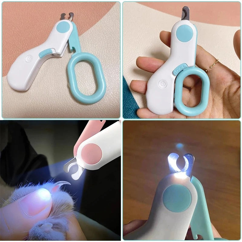 Non-slip grip on the LED pet nail clippers