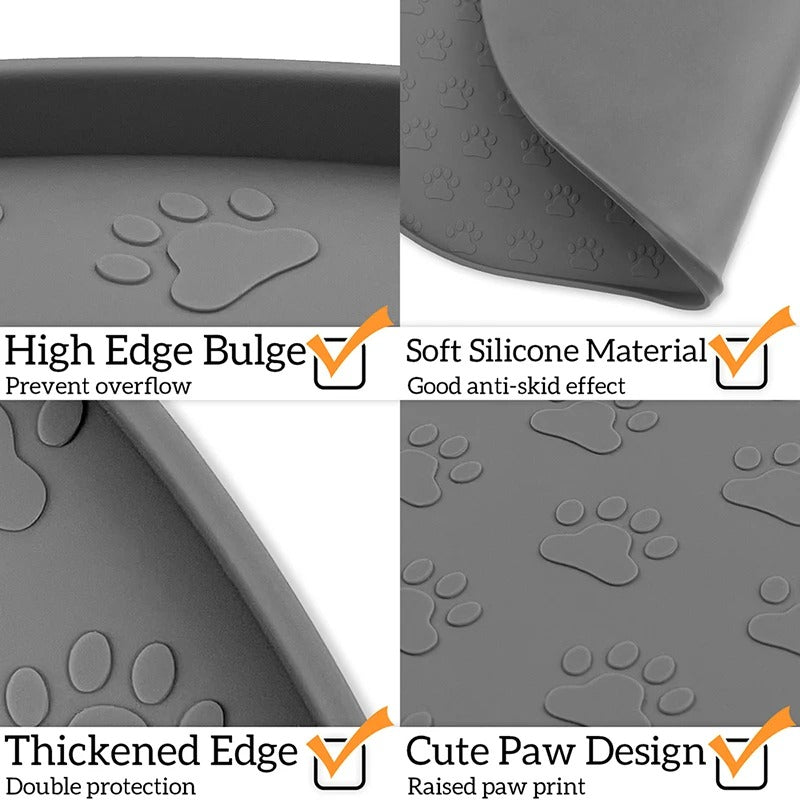 Raised edge of the CleanFeast waterproof mat