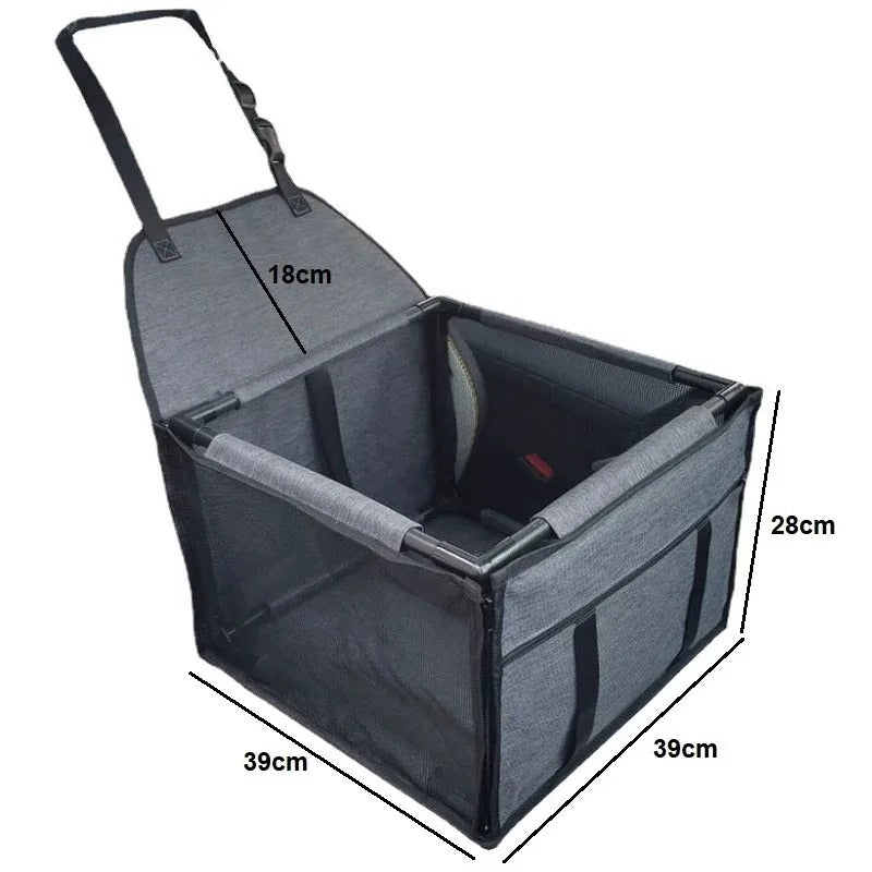 Travel dog car seat cover fitted in a car