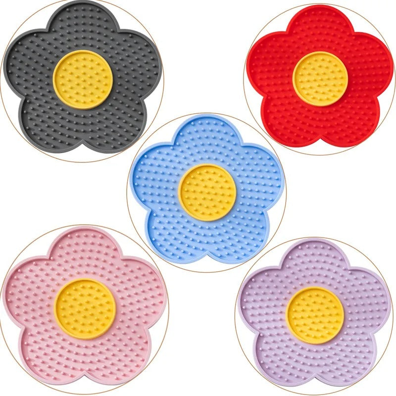 Sunflower lick mat in grey