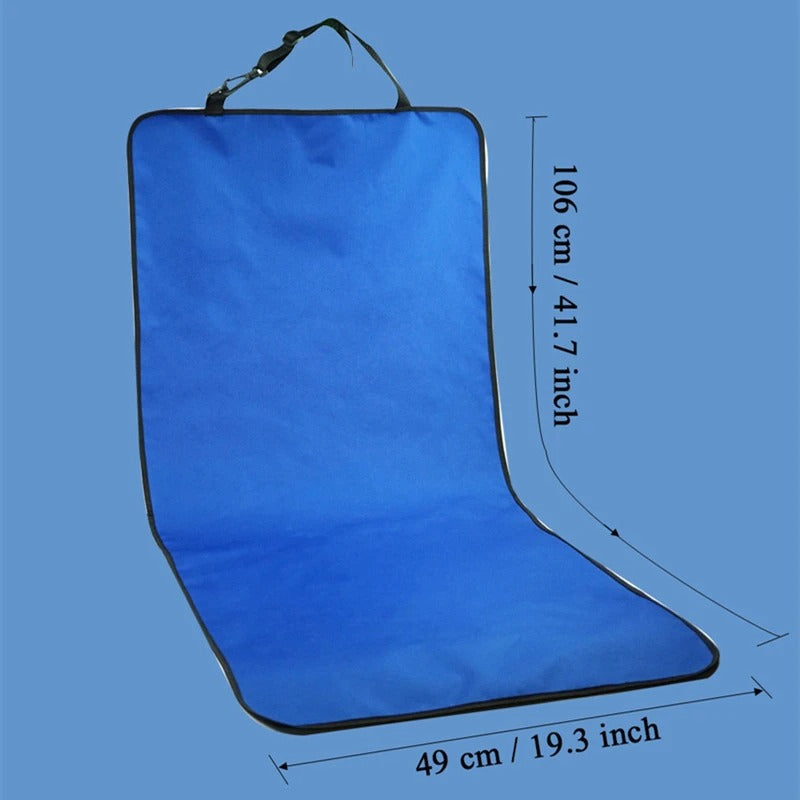 Pet car back seat cover shown in a 2-piece set