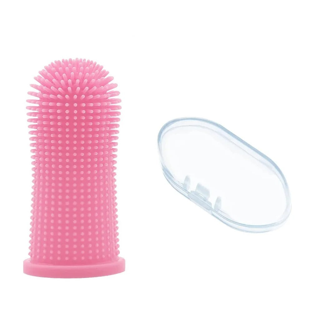 Finger toothbrush in blue
