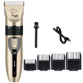 Trimming a cat with the rechargeable pet clippers
