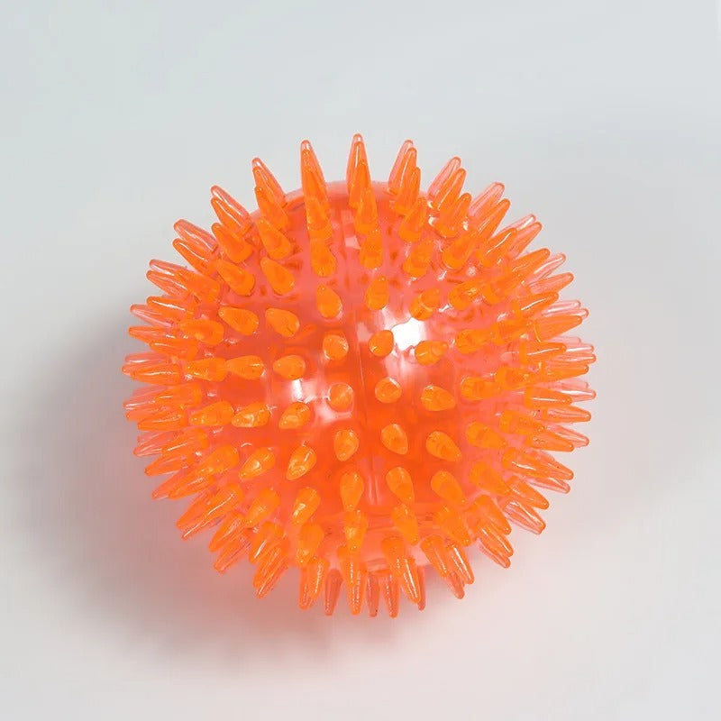 Spiky ball chew toy in blue