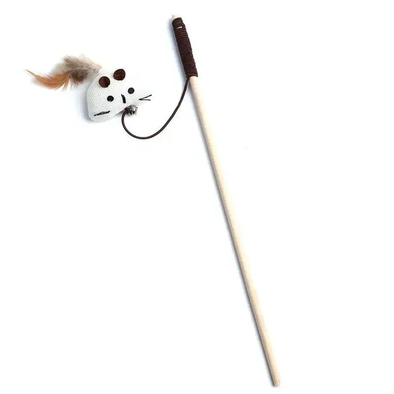 Feather cat wand with the triangle attachment