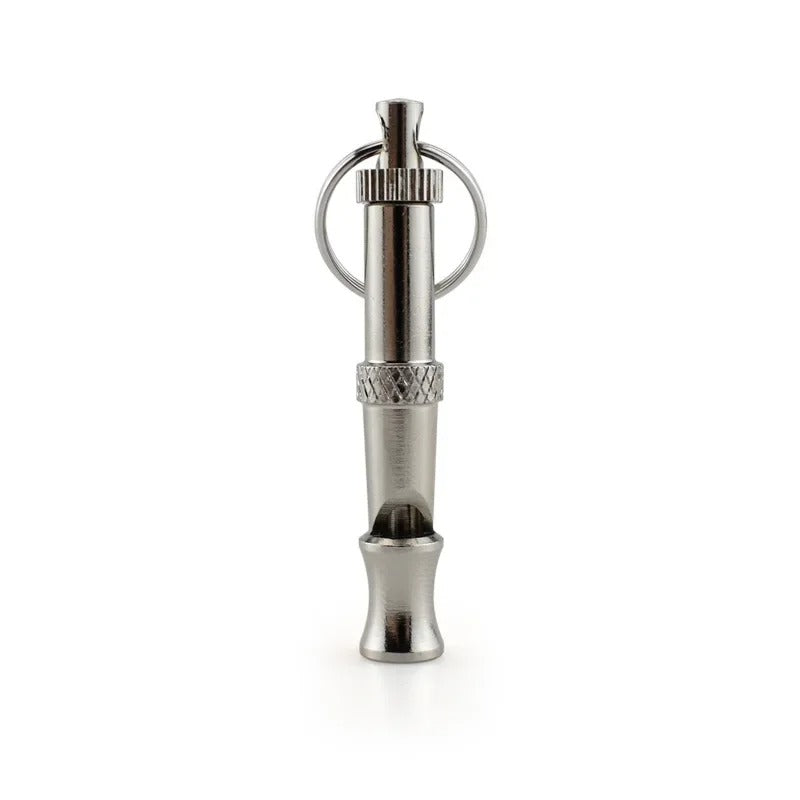 Dog whistle attached to a keyring