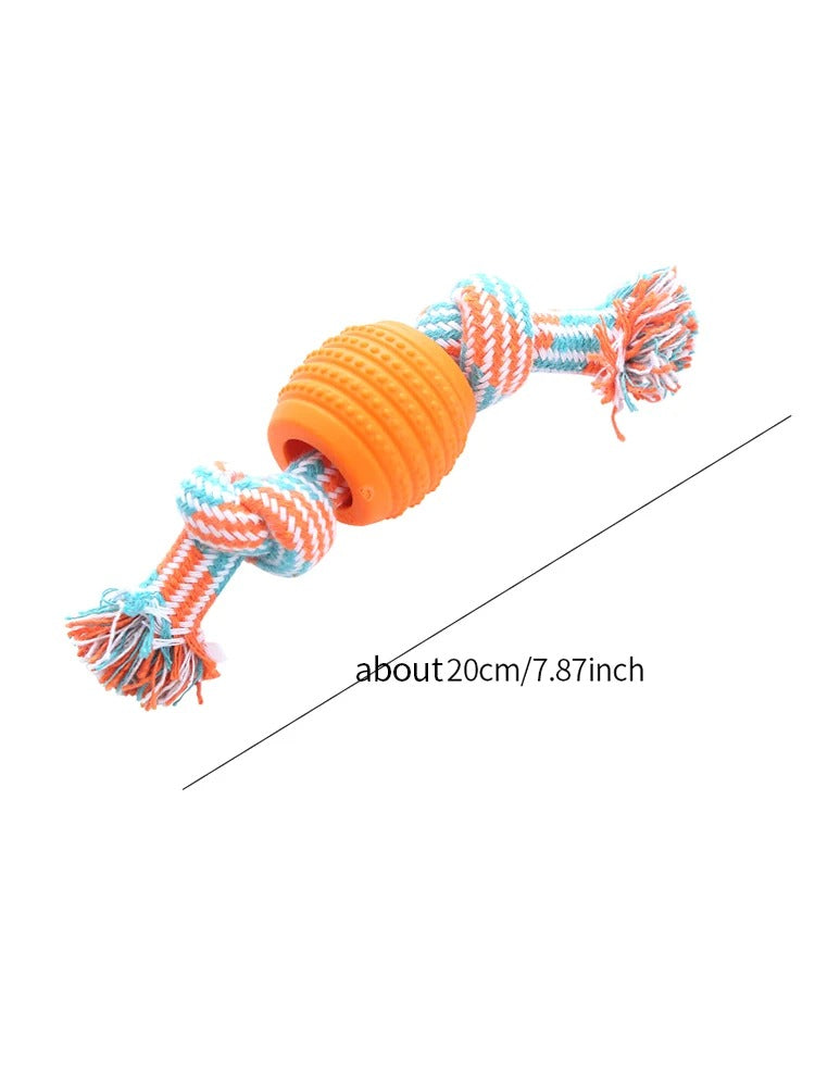 Cotton fibres of the ToughRope dog toy up close