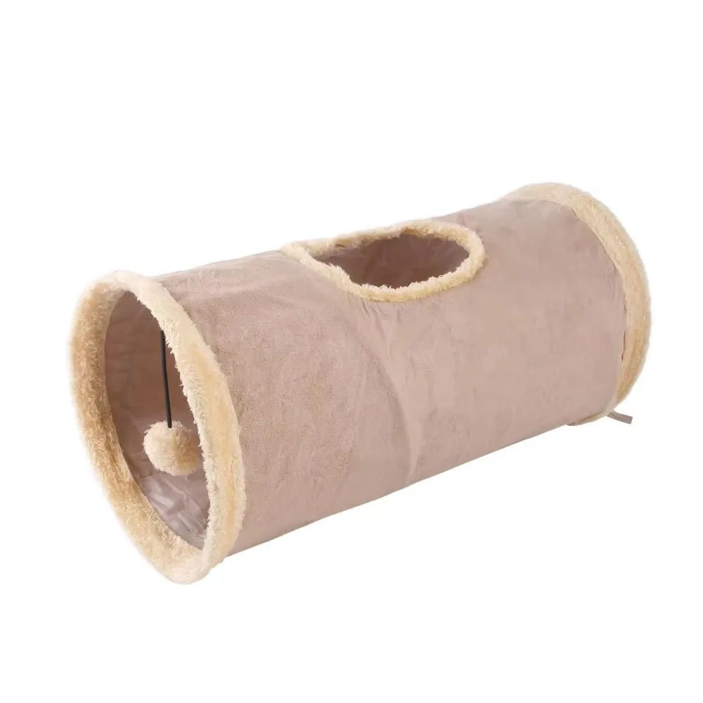 Suede cat tunnel in grey