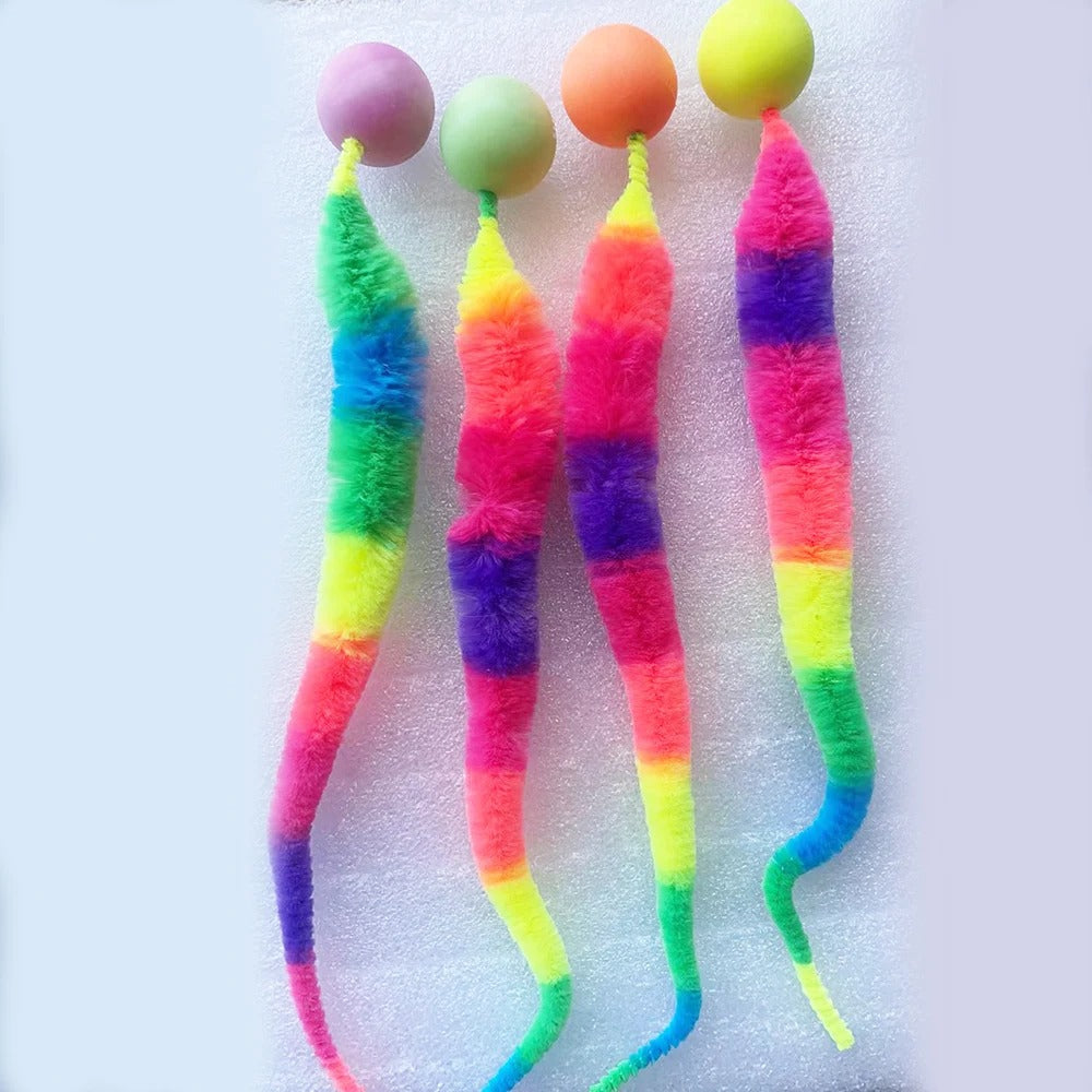 Tickle ball cat toy set