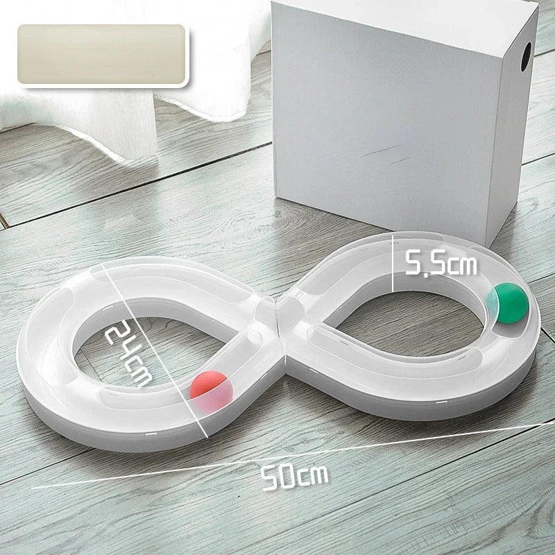 Turntable cat toy in white