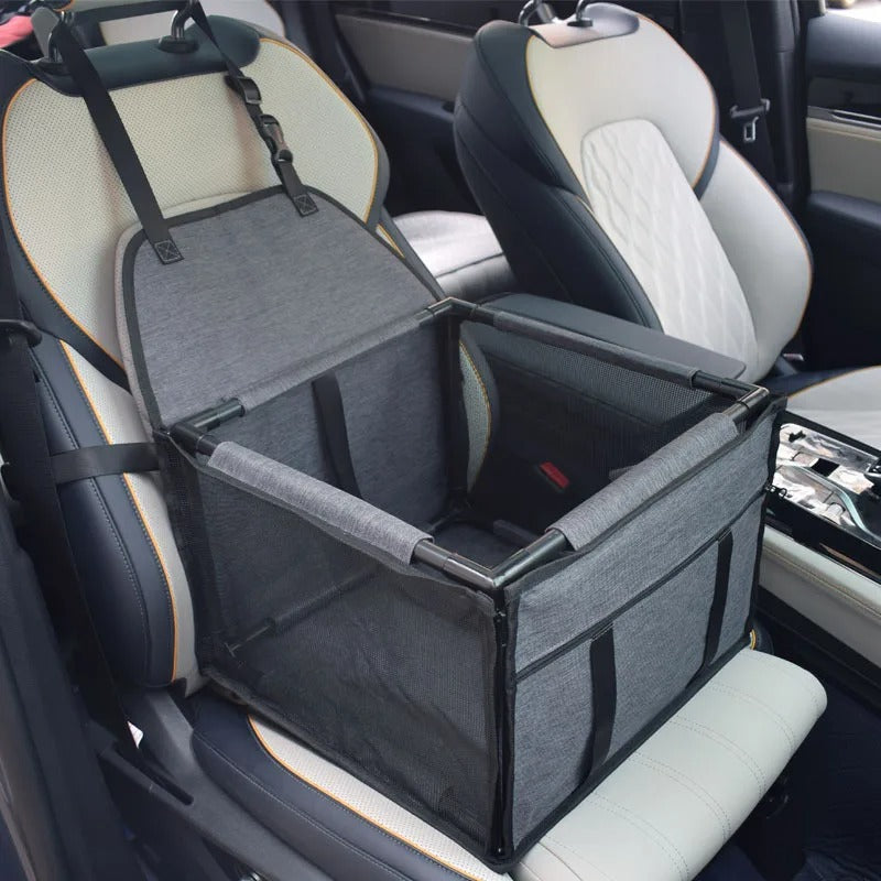 Travel dog seat cover in dark grey
