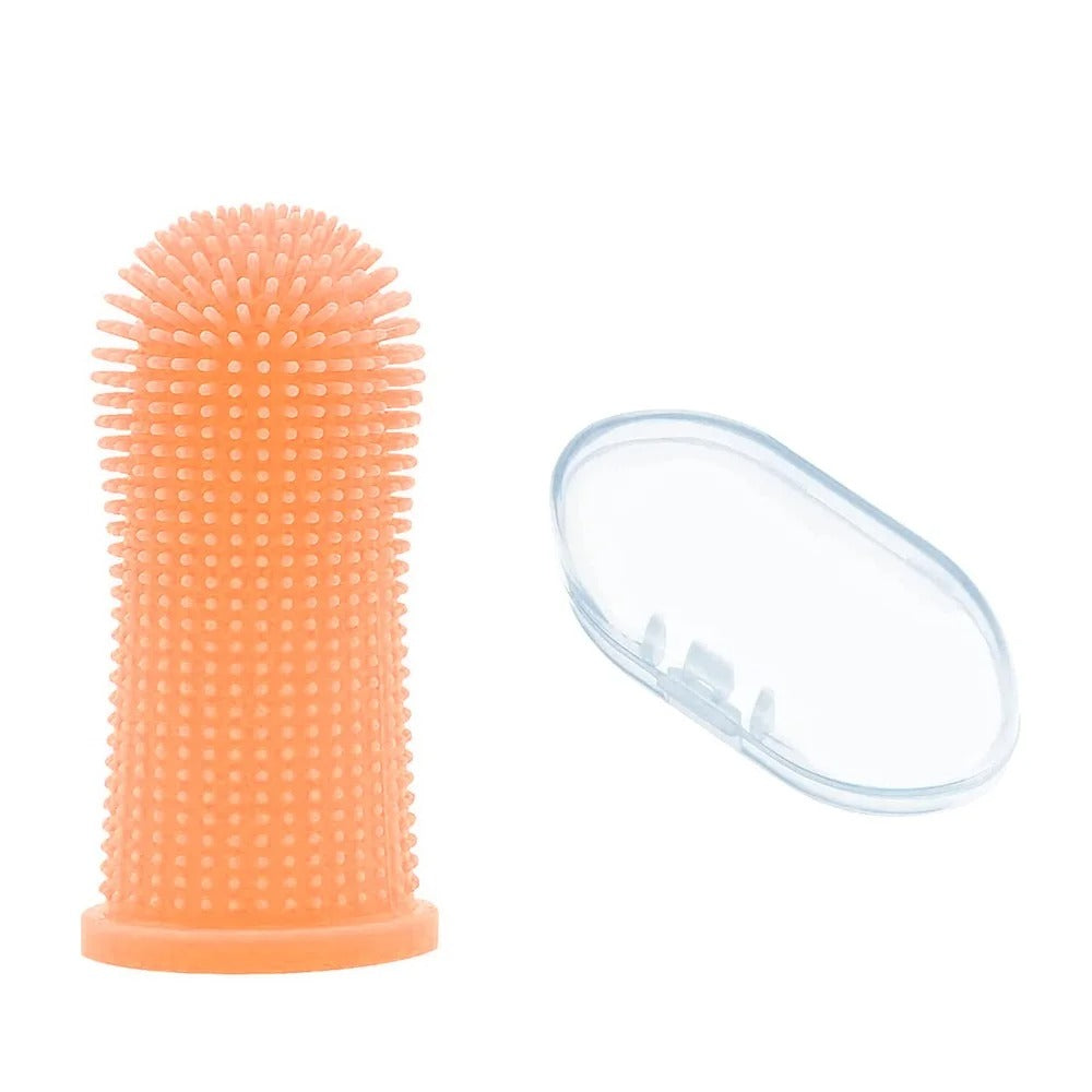 Finger toothbrush in white