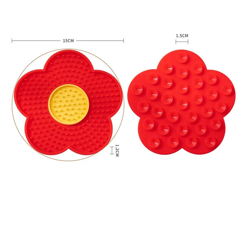 Sunflower lick mat in pink