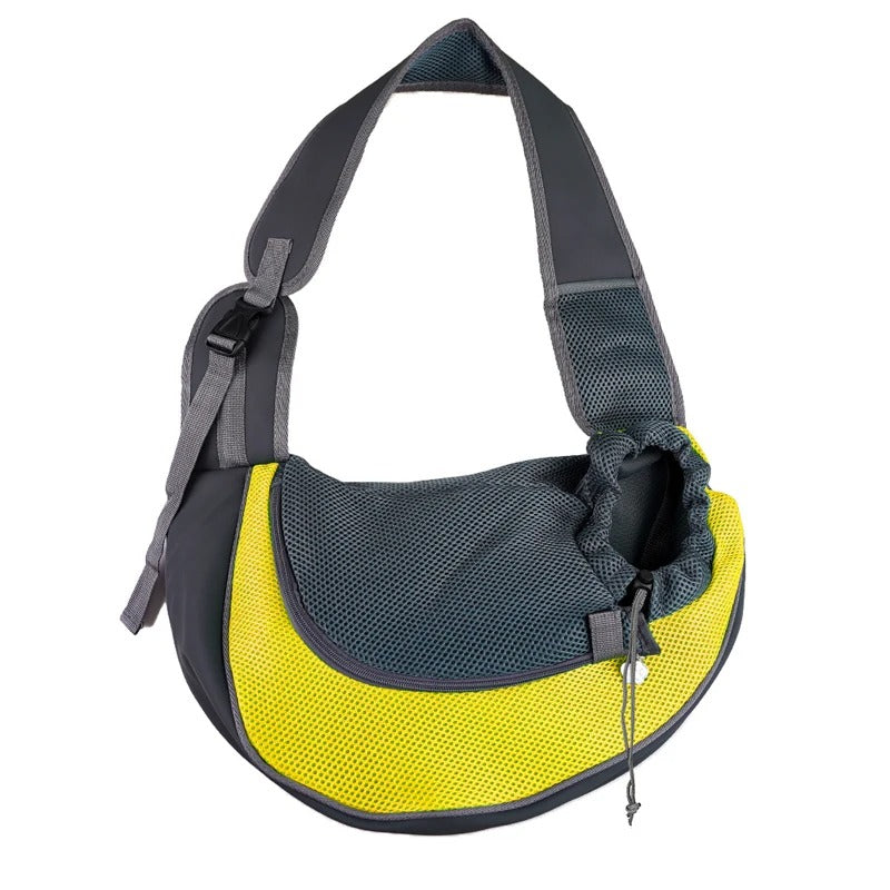 Padded shoulder straps of the pet backpack carrier