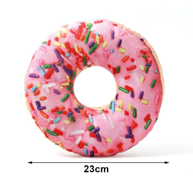 Pizza and donut dog chew toys in all designs