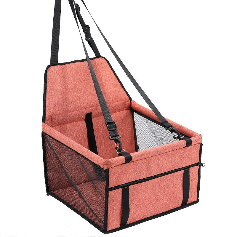 Foldable pet carrier in dark grey