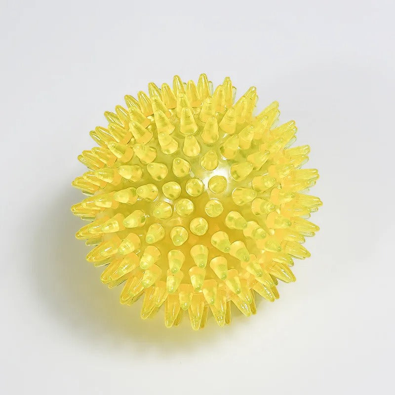 Spiky ball chew toy in orange