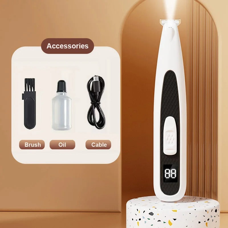 Professional pet paw trimmer with LED light packaging