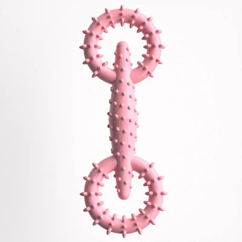 Puppy tug ring chew toy in purple